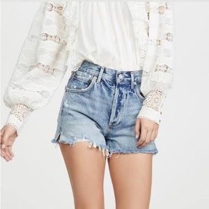 Agolde Jaden Denim Cutoff Shorts Sz 27 Surreal